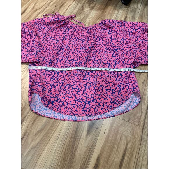 Derek Lam drawstring balloon blouse with a floral print size 42 fit US S/M - Picture 7 of 9